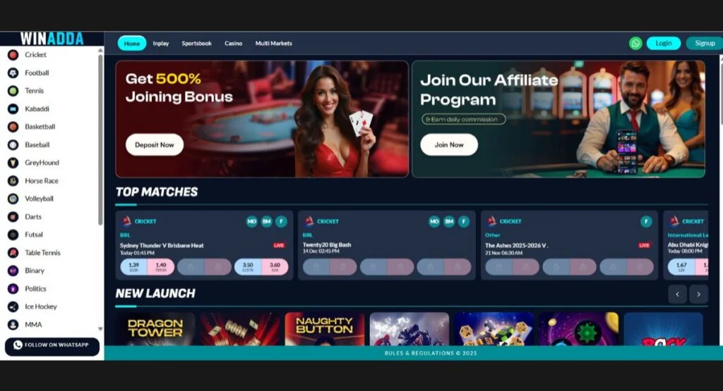 WInadda login